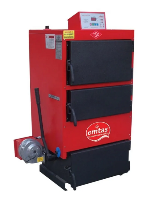 Centrala termica pe combustibil solid 70kW Emtas EK3G-60, cu 3 drumuri de fum