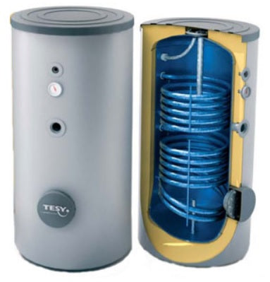 Boiler indirect TESY cu 2 serpentine marite pentru pompe de caldura EV 2x5 2x12 S2 300 65 HP - 300 litri