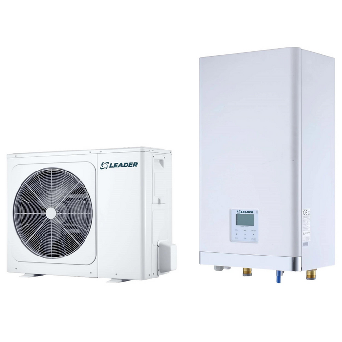 Pompa de caldura aer-apa split Leader LDR-UE-S-12T/LDR-UI-S-12-16, 12 kW, trifazata, clasa energetica A+++