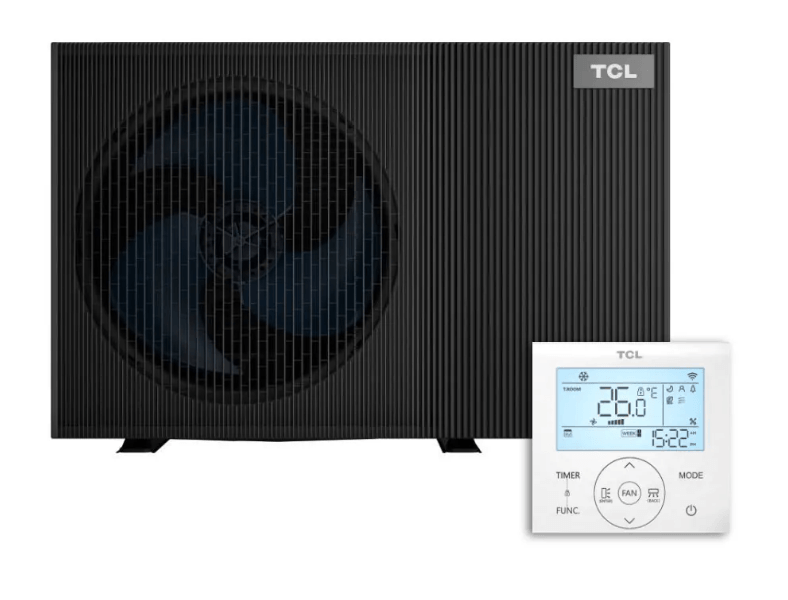 Pompa de caldura monobloc TCL Tri-thermal R290 12kW A+++, incalzire, racire si apa calda menajera, cu incalzitor electric 3kW, 3 Zone control, WiFi, protectie antiinghet in 6 etape, monofazata